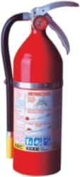 Kidde - 5 Lb, 3-A:40-B:C Rated, Dry Chemical Fire Extinguisher - 4-1/4" Diam x 15" High, 195 psi, 18' Discharge in 14 sec, Rechargeable, Steel Cylinder - Makers Industrial Supply