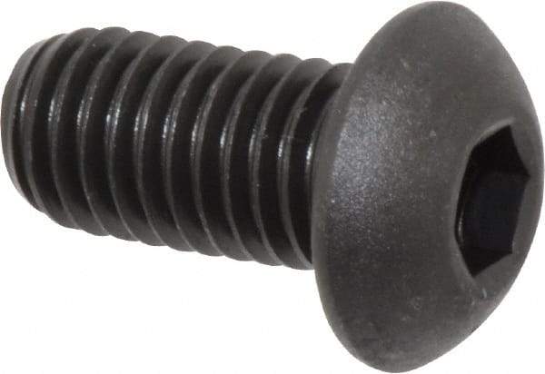 Value Collection - 1/2-13 UNC Hex Socket Drive, Button Screw - Alloy Steel, Black Oxide Finish, Fully Threaded, 1" Length Under Head - Makers Industrial Supply