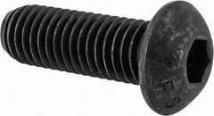 Value Collection - 1/2-13 UNC Hex Socket Drive, Button Screw - Alloy Steel, Black Oxide Finish, Fully Threaded, 1-1/2" Length Under Head - Makers Industrial Supply