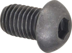 Value Collection - 5/8-11 UNC Hex Socket Drive, Button Screw - Alloy Steel, Black Oxide Finish, Fully Threaded, 1" Length Under Head - Makers Industrial Supply