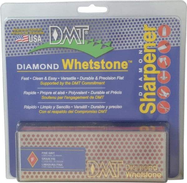 DMT - 6" Long x 2" Wide x 3/4" Thick, Diam ond Sharpening Stone - Rectangle, 600 Grit, Fine Grade - Makers Industrial Supply