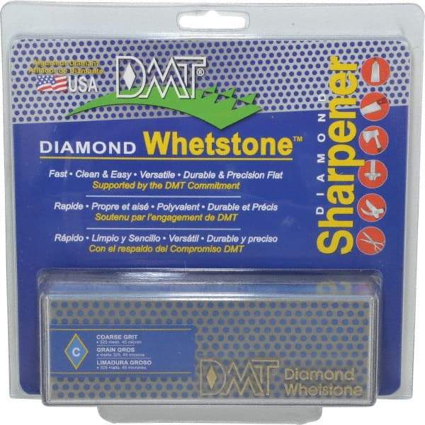 DMT - 6" Long x 2" Wide x 3/4" Thick, Diam ond Sharpening Stone - Rectangle, 325 Grit, Coarse Grade - Makers Industrial Supply