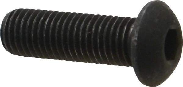 Value Collection - 5/16-24 UNF Hex Socket Drive, Button Screw - Alloy Steel, Black Oxide Finish, Fully Threaded, 1" Length Under Head - Makers Industrial Supply