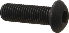 Value Collection - 5/16-24 UNF Hex Socket Drive, Button Screw - Alloy Steel, Black Oxide Finish, Fully Threaded, 1" Length Under Head - Makers Industrial Supply