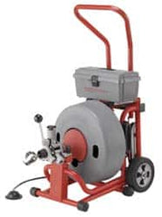 Ridgid - Electric Battery Drain Cleaning Machine - For 3" to 6" Pipe, 100' Cable, 285 Max RPM - Makers Industrial Supply