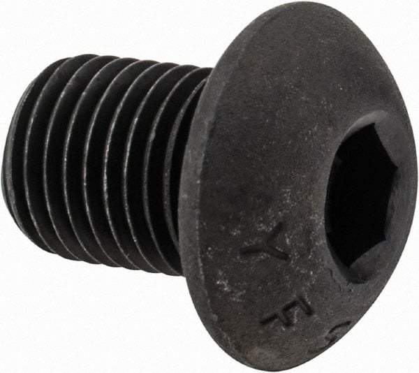 Value Collection - 3/8-24 UNF Hex Socket Drive, Button Screw - Alloy Steel, Black Oxide Finish, Fully Threaded, 1/2" Length Under Head - Makers Industrial Supply