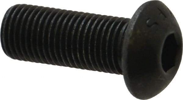 Value Collection - 3/8-24 UNF Hex Socket Drive, Button Screw - Alloy Steel, Black Oxide Finish, Fully Threaded, 1" Length Under Head - Makers Industrial Supply