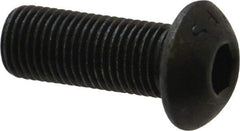 Value Collection - 3/8-24 UNF Hex Socket Drive, Button Screw - Alloy Steel, Black Oxide Finish, Fully Threaded, 1" Length Under Head - Makers Industrial Supply