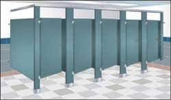 Bradley - Washroom Partition Steel Pilaster - 24 Inch Wide x 79-13/16 Inch High, ADA Compliant Stall Compatibility - Makers Industrial Supply