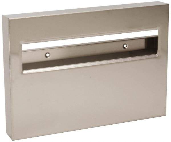 Made in USA - 500 Capacity Stainless Steel Toilet Seat Cover Dispenser - 11" High x 15-3/4" Wide 1-3/4" Deep - Makers Industrial Supply