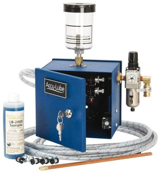 Accu-Lube - 2 Outlet, 10 Ounce Tank Capacity, Micro Lubricant System - 12' Coolant Line Length - Makers Industrial Supply