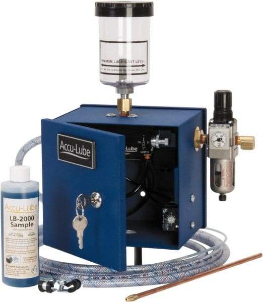 Accu-Lube - 1 Outlet, 10 Ounce Tank Capacity, Micro Lubricant System - 12' Coolant Line Length - Makers Industrial Supply