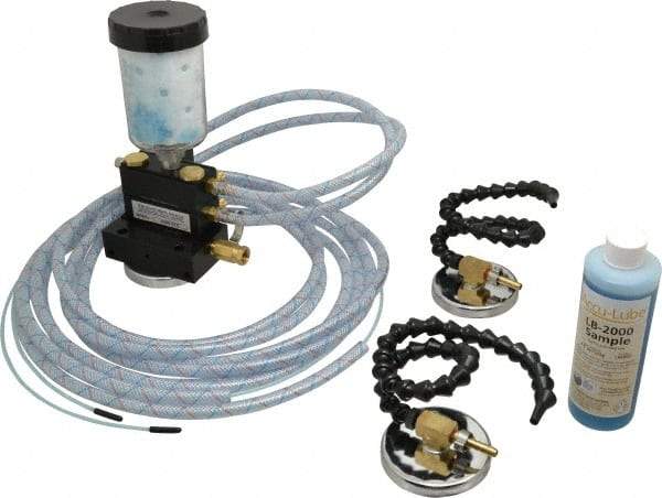 Accu-Lube - 2 Outlet, 10 Ounce Tank Capacity, Micro Lubricant System - 12' Coolant Line Length - Makers Industrial Supply