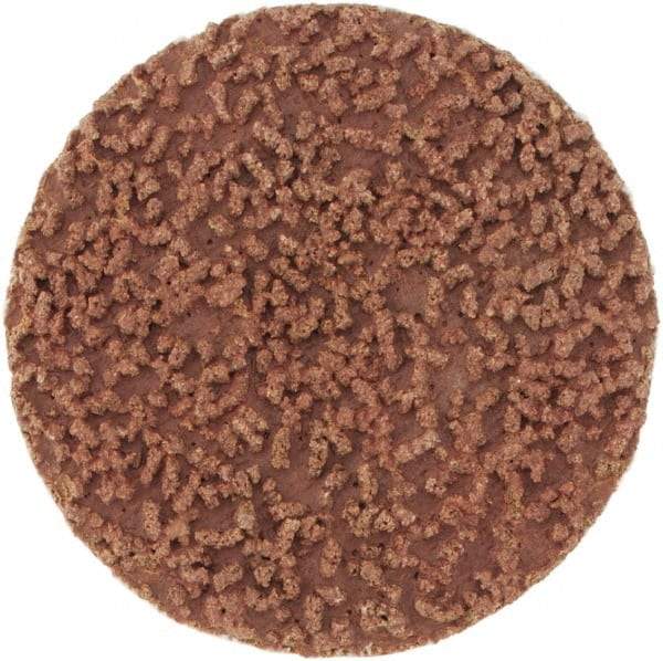 Made in USA - 1-1/2" Disc Diam, 120 Grit, Aluminum Oxide Quick Change Disc - Type S Attaching System, Coated, Brown, Fine Grade - Makers Industrial Supply