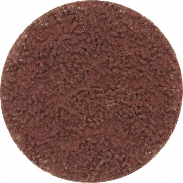 Made in USA - 1-1/2" Disc Diam, 240 Grit, Aluminum Oxide Quick Change Disc - Type S Attaching System, Coated, Brown, Very Fine Grade - Makers Industrial Supply