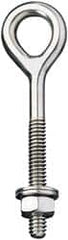 Ronstan - 5/16-18, Electropolished Finish, Stainless Steel Forged Eye Bolt - 2" Thread Length, 12.7mm ID x 35mm OD, 6" Shank Length - Makers Industrial Supply