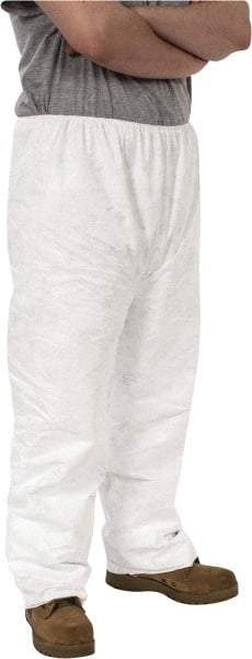 Dupont - Size 3XL, Tyvek General Purpose Work Pants - 27-1/2 Inch Waist, 30 Inch Inseam, White - Makers Industrial Supply