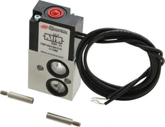 ARO/Ingersoll-Rand - 1/8", 3-Way Stacking Solenoid Valve - 24 VDC, 0.2 CV Rate, 2.4" High - Makers Industrial Supply