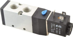 ARO/Ingersoll-Rand - 1/4", 4-Way 2-Position Maxair Stacking Solenoid Valve - 12 VDC, 0.7 CV Rate, 1.37" High - Makers Industrial Supply