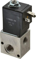 ARO/Ingersoll-Rand - 1/4", CAT Series 3-Way 2-Position Stacking Solenoid Valve - 24 VDC, 0.2 CV Rate, 3-1/2" High - Makers Industrial Supply