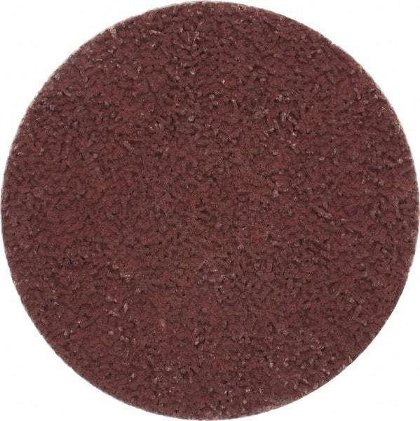 Made in USA - 2" Disc Diam, 400 Grit, Aluminum Oxide Quick Change Disc - Type S Attaching System, Coated, Brown, Super Fine Grade - Makers Industrial Supply