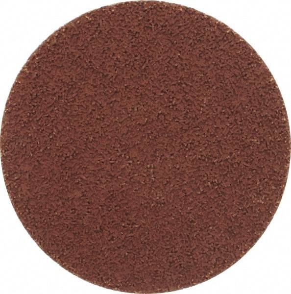 Made in USA - 3" Disc Diam, 400 Grit, Aluminum Oxide Quick Change Disc - Type S Attaching System, Coated, Brown, Super Fine Grade - Makers Industrial Supply