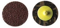 Made in USA - 1-1/2" Disc Diam, 400 Grit, Aluminum Oxide Quick Change Disc - Type S Attaching System, Coated, Brown, Super Fine Grade - Makers Industrial Supply