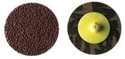 Made in USA - 1-1/2" Disc Diam, 180 Grit, Aluminum Oxide Quick Change Disc - Type S Attaching System, Coated, Brown, Very Fine Grade - Makers Industrial Supply