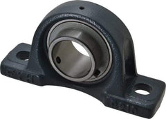 Value Collection - 1-15/16" ID, 4-7/16" OAW x 8-1/8" OAL x 4-7/16" OAH High Temperature Ball Bearing Pillow Block - 5,120 Lb Static Cap, 7,700 Lb Dyn Cap, 6-1/4" Btw Mnt Hole Ctrs, 2-1/4" Base-to-Ctr Ht, Cast Iron - Makers Industrial Supply