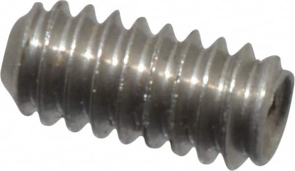 Value Collection - #0-80 UNF, 1/8" OAL, Cup Point Set Screw - Grade 18-8 Stainless Steel, 0.028" Key - Makers Industrial Supply