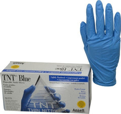 Ansell - Size XL, 5 mil, Industrial Grade, Powdered Nitrile Disposable Gloves - Exact Industrial Supply