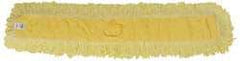 Rubbermaid - 48" Long x 5" Wide Yarn Blend Dust Mop Head - Envelope Connection, Yellow, Looped Head - Makers Industrial Supply