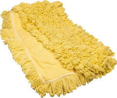 Rubbermaid - 60" Long x 5" Wide Yarn Blend Dust Mop Head - Envelope Connection, Yellow, Looped Head - Makers Industrial Supply