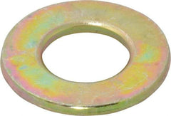 Value Collection - 5/8" Screw, Grade 8 Steel SAE Flat Washer - 21/32" ID x 1-5/16" OD, 3/32" Thick, Zinc Yellow Dichromate Finish - Makers Industrial Supply