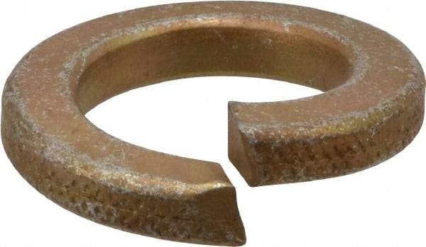 Value Collection - 1", 1.003" ID, 1/4" Thick Split Lock Washer - Grade 8 Steel, Zinc Yellow Dichromate Finish, 1.003" Min ID, 1.024" Max ID, 1.656" Max OD - Makers Industrial Supply