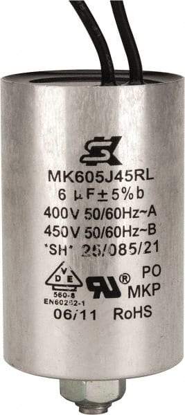 EBM Papst - 6 Microfarad Rating, Plastic, Blower Capacitor - -25 to 85°C, Square Configuration - Makers Industrial Supply