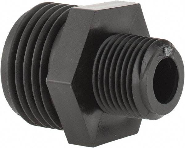 Green Leaf - 3/4 MGHT & 3/8 MPT Garden Hose Adapter - Polypropylene, Male Hose to Male Pipe Connector - Makers Industrial Supply