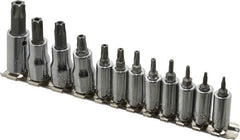 SK - 12 Piece 1/4 & 3/8" Drive Torx Bit Socket Set - T7 to T55 Torx - Makers Industrial Supply