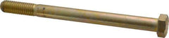 Made in USA - 1/2-13 UNC, 6" Length Under Head Hex Head Cap Screw - Partially Threaded, Grade 8 Alloy Steel, Zinc Yellow Dichromate Finish, 3/4" Hex - Makers Industrial Supply