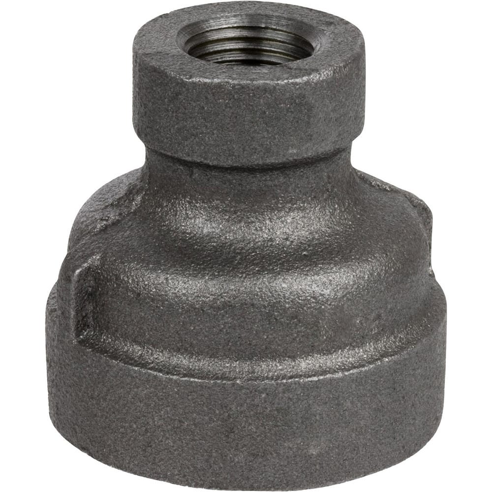 Black Pipe Fittings; Fitting Type: Reducing Coupling; Fitting Size: 1-1/4″ x 1/2″; Material: Malleable Iron; Finish: Black; Fitting Shape: Straight; Thread Standard: NPT; Connection Type: Threaded; Lead Free: No; Standards:  ™ASME ™B1.2.1;  ™ASME ™B16.3;