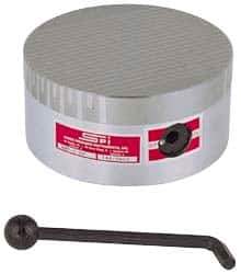 Suburban Tool - Fine Pole Round Permanent Magnetic Rotary Chuck - 7-3/4" Wide x 2-15/16" High, Ceramic - Makers Industrial Supply