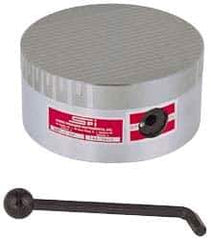 Suburban Tool - Fine Pole Round Permanent Magnetic Rotary Chuck - 6-1/4" Wide x 2-15/16" High, Ceramic - Makers Industrial Supply