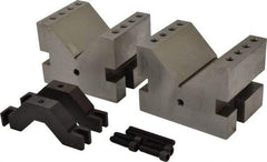 Suburban Tool - 2-1/4" Max Capacity, 90° Angle, Hardened Steel V-Block - 3" Long x 4" Wide x 3" High, Sold as Matched Pair - Makers Industrial Supply