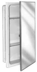 Bradley - 3 Shelf Recessed Mount Metal Medicine Cabinet - 26" High x 16" Wide x 4-1/2" Deep, Adjustable Shelves - Makers Industrial Supply