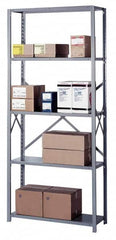 Lyon - 5 Shelf Starter Open Steel Shelving - 1,300 Lb Capacity, 36" Wide x 84" High x 12" Deep, Gray - Makers Industrial Supply