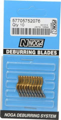 Noga - N1 Right-Handed High Speed Steel Deburring Swivel Blade - Use on Cross Hole, Hole Edge & Straight Edge Surfaces - Makers Industrial Supply