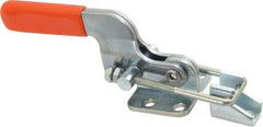 Lapeer - 700 Lb Capacity, Horizontal, U Hook, Flanged Base, Carbon Steel Pull Action Latch Clamp - 1-3/4" Drawing Movement, 5-3/8" OAL, Straight Handle - Makers Industrial Supply