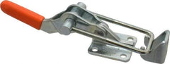 Lapeer - 2,000 Lb Capacity, Horizontal, U Hook, Flanged Base, Carbon Steel Pull Action Latch Clamp - 2-1/2" Drawing Movement, 7-3/8" OAL, Straight Handle - Makers Industrial Supply