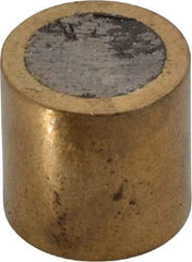 Mag-Mate - 1/2" Diam x 1/2" High, 3-1/2 Lb Average Pull Force, 7 Lb Max Pull Force, Neodymium Rare Earth Shielded Magnet - Brass Shield, 0.062" Shielding Wall Thickness - Makers Industrial Supply