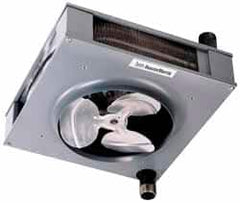 Mestek - 16-3/4" Fan Diam, 1180 CFM, Steam & Hot Water, Vertical Hydronic Suspended Heater - Makers Industrial Supply